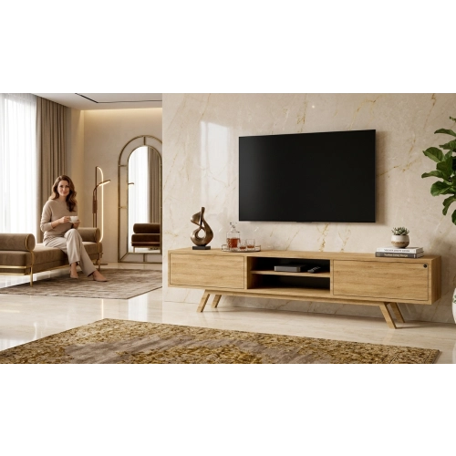 Szafka RTV-32 Drewno Lite Dąb Loft Lakier Rozmiary od 100 cm do 200 cm PREMIUM